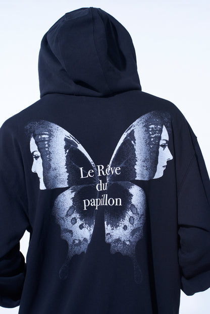 S'YTE x KOICHI IYODA ARTWORK PRINTED ZIP-UP HOODIE -Gemini-
