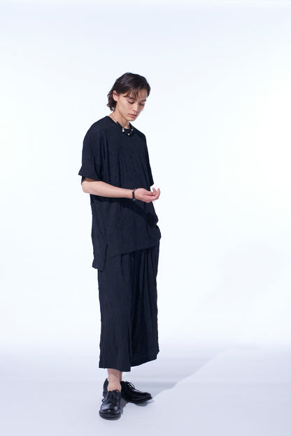 CATCH-WASHER FINISH JERSEY ROUND NECK T-SHIRT