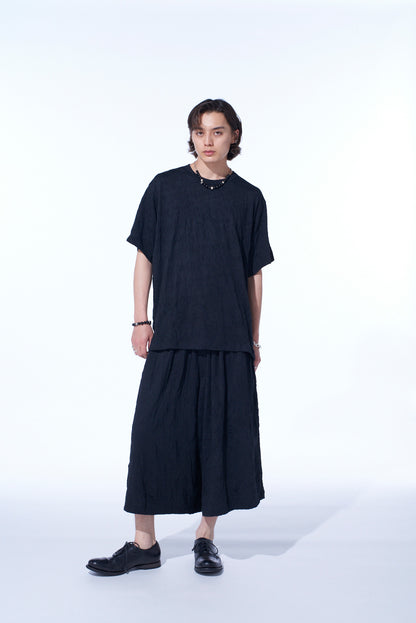 CATCH-WASHER FINISH JERSEY ROUND NECK T-SHIRT