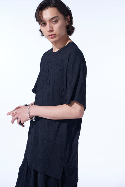 CATCH-WASHER FINISH JERSEY ROUND NECK T-SHIRT