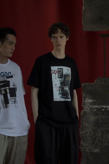 S’YTE × GDC Collaborate Collection- COLLAGE ART GRAPHIC T-SHIRT -fluctuatingly 01-