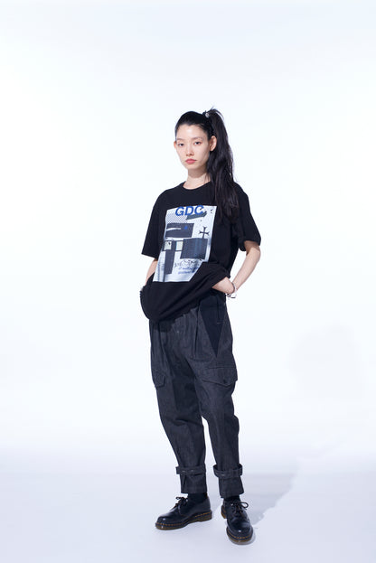 S’YTE × GDC Collaborate Collection- COLLAGE ART GRAPHIC T-SHIRT -fluctuatingly 02-