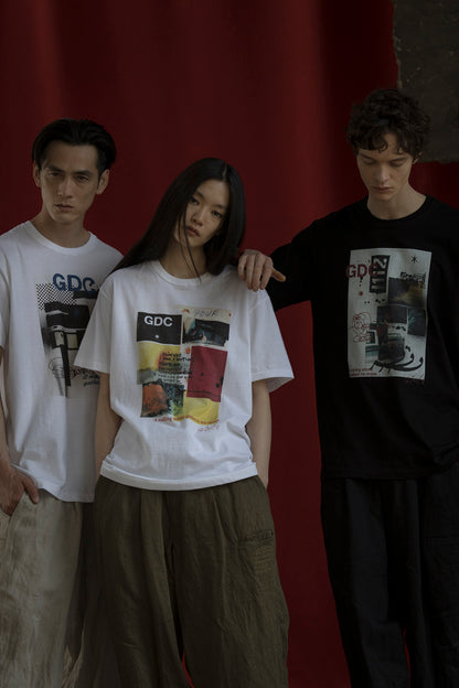 S’YTE × GDC Collaborate Collection- COLLAGE ART GRAPHIC T-SHIRT -fluctuatingly 03-