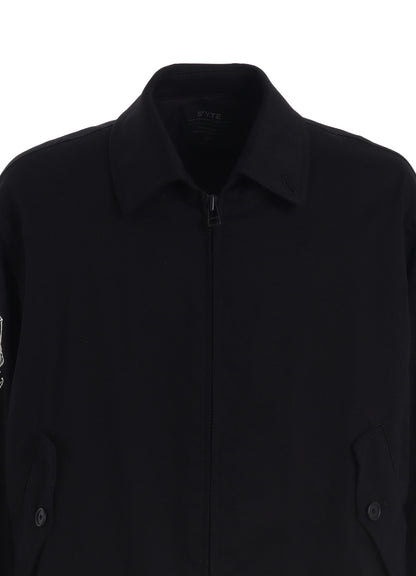 BAROQUE EMBROIDERY OVERSIZED ZIPPER BLOUSON