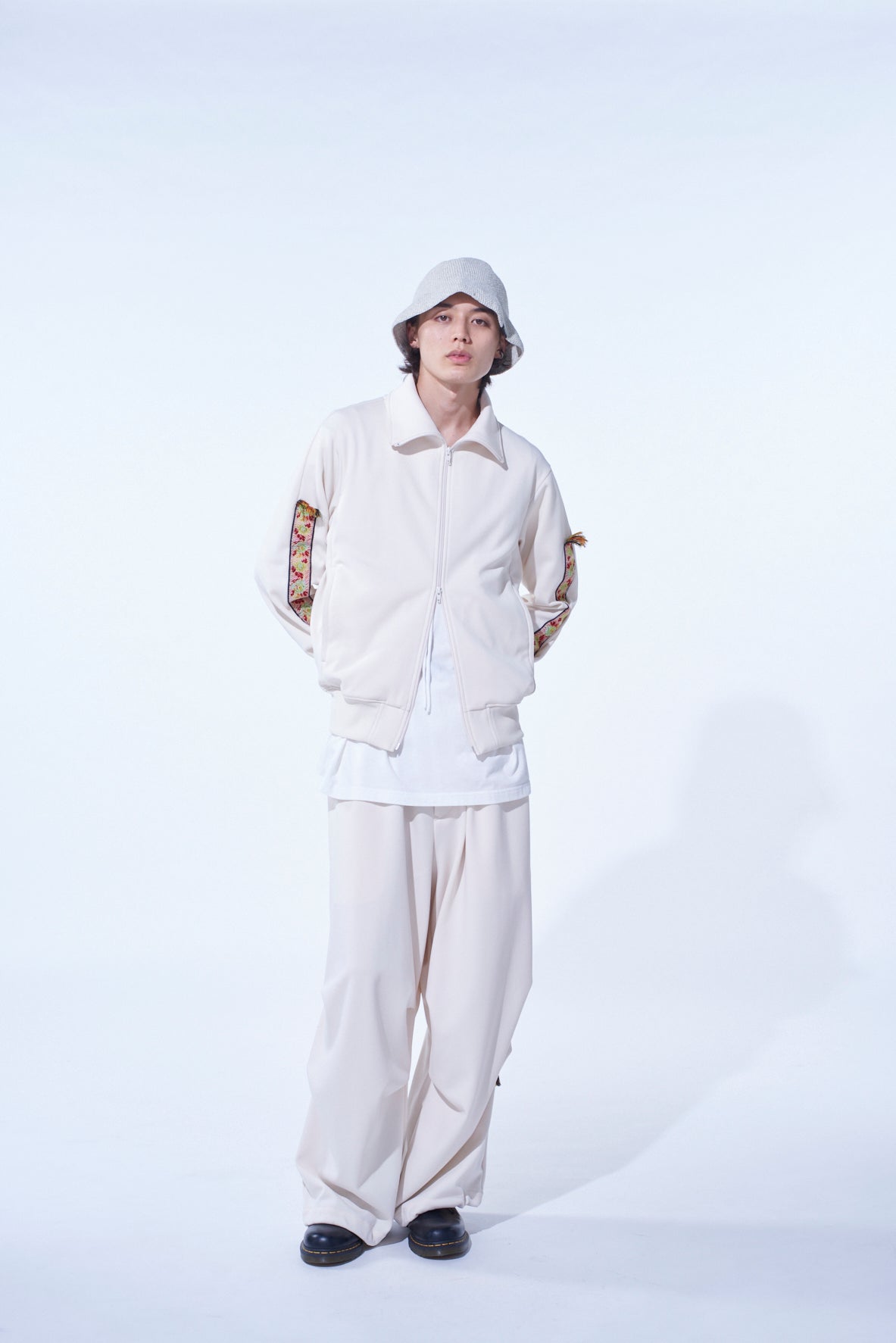 PE/SMOOTH JERSEY TRACK JACKET WITH TYROLEAN TAPES