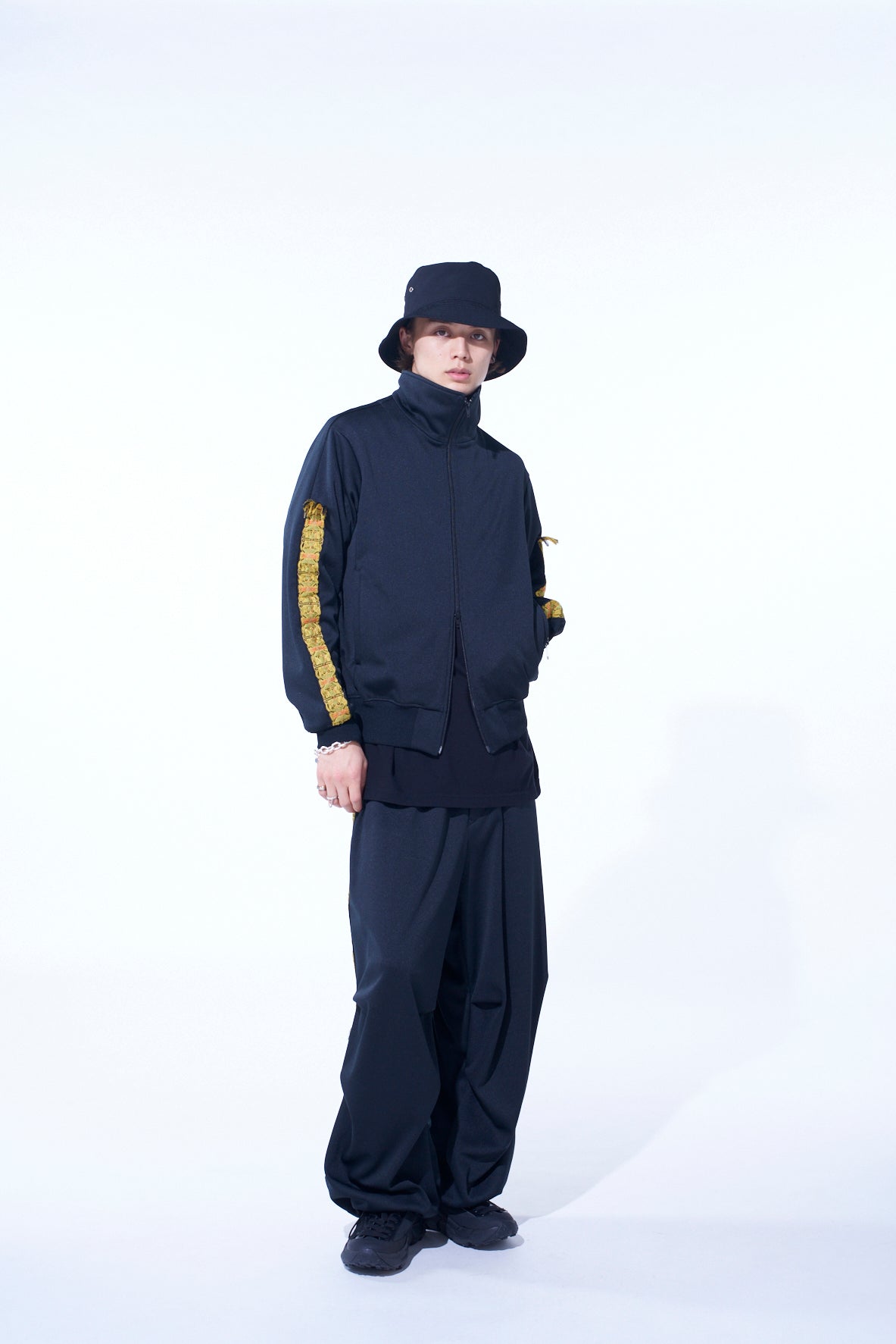 PE/SMOOTH JERSEY TRACK JACKET WITH TYROLEAN TAPES