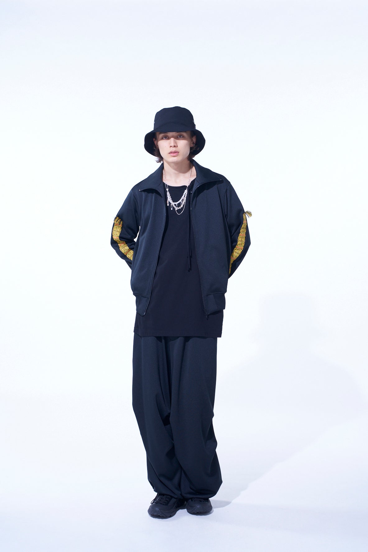 PE/SMOOTH JERSEY TRACK JACKET WITH TYROLEAN TAPES
