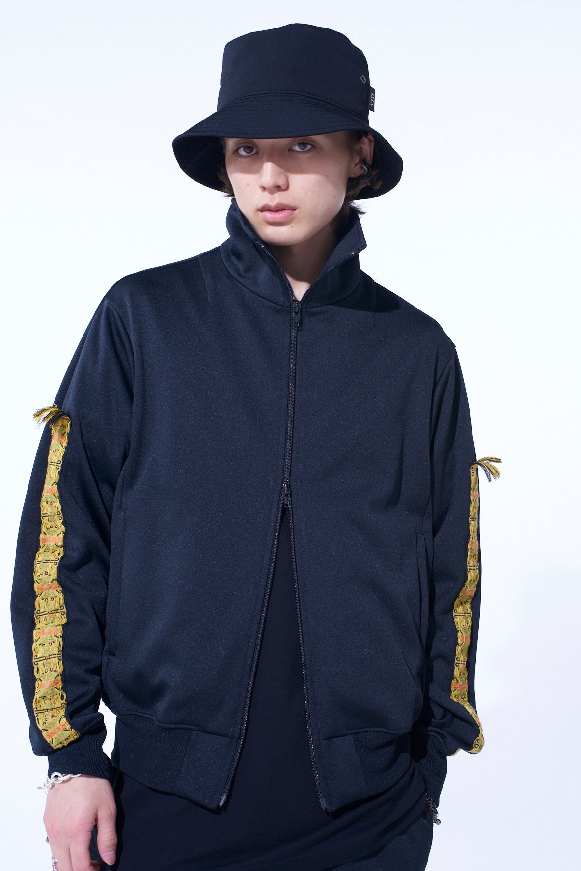 PE/SMOOTH JERSEY TRACK JACKET WITH TYROLEAN TAPES