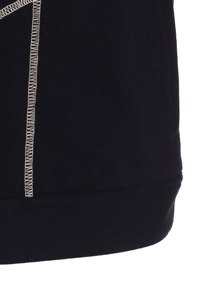 FRENCH TERRY RANDOM STITCH TRUCKER JACKET