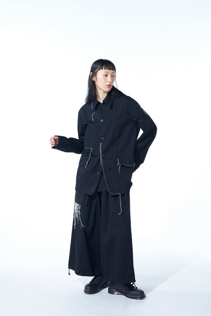 COTTON TWILL COLOR STITCHING COVERALLS