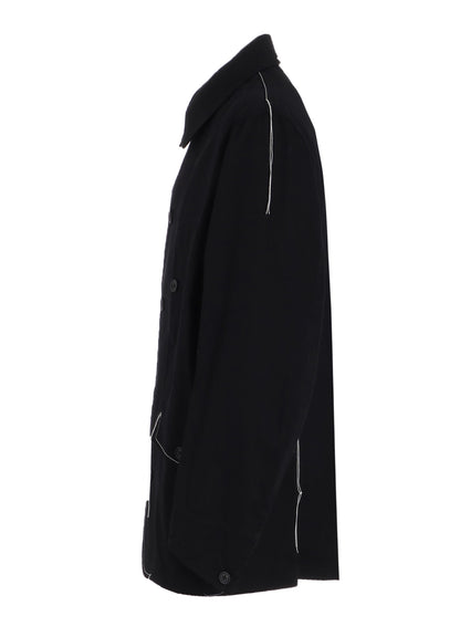 COTTON TWILL COLOR STITCHING COVERALLS