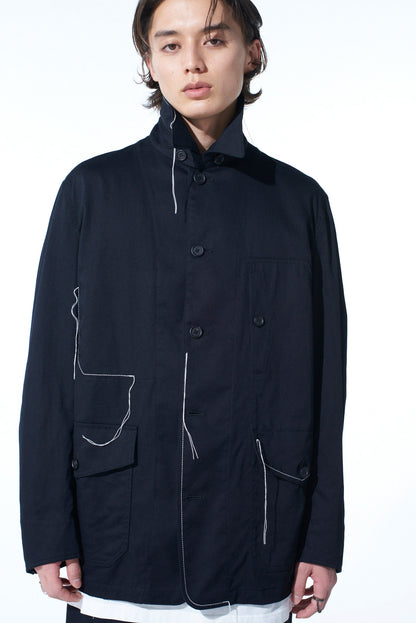 COTTON TWILL COLOR STITCHING COVERALLS