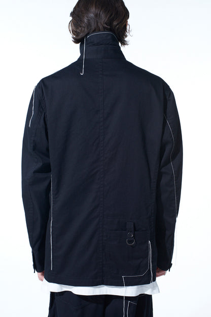COTTON TWILL COLOR STITCHING COVERALLS