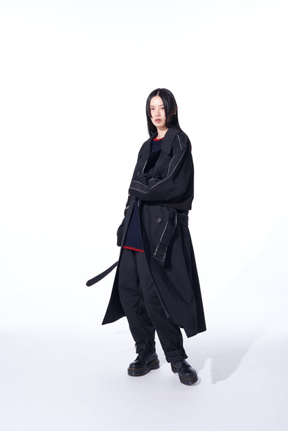 PE/COTTON TWILL "SUKAJAN" TRENCH COAT