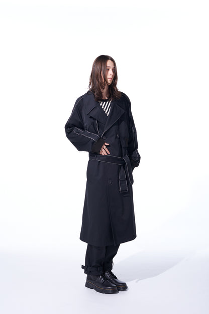 PE/COTTON TWILL "SUKAJAN" TRENCH COAT