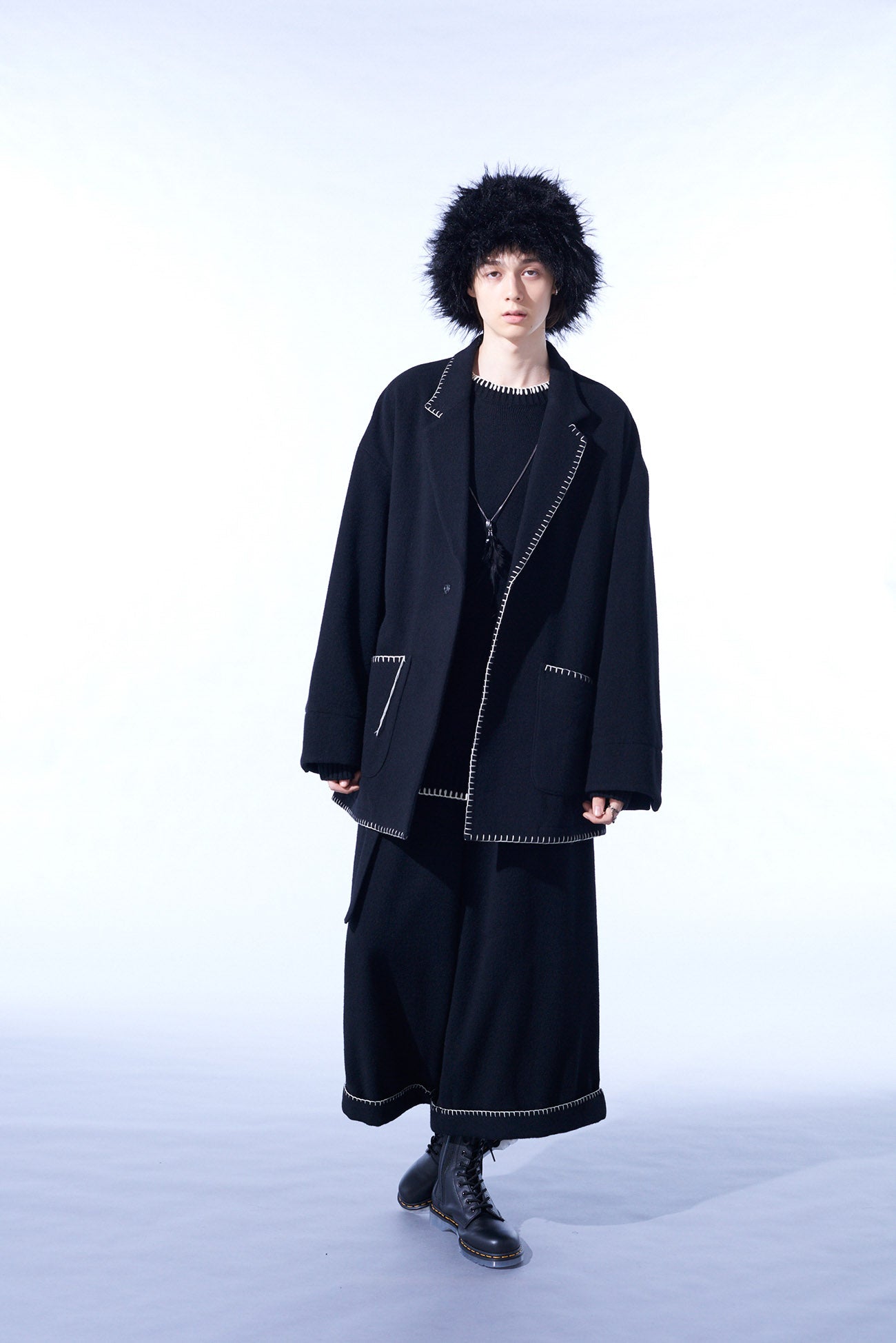 W/TOP MOSSA BELTED SAROUEL PANTS WITH BLANKET STITCH DESIGN