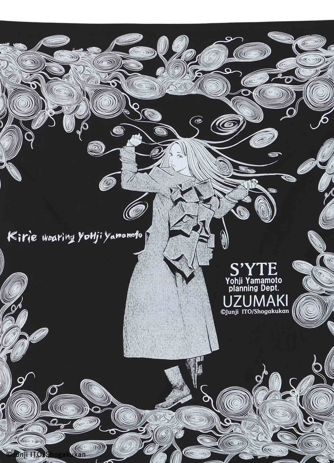 S'YTE × JUNJI ITO -UZUMAKI- KIRIE WEARING YOHJI YAMAMOTO SCARF