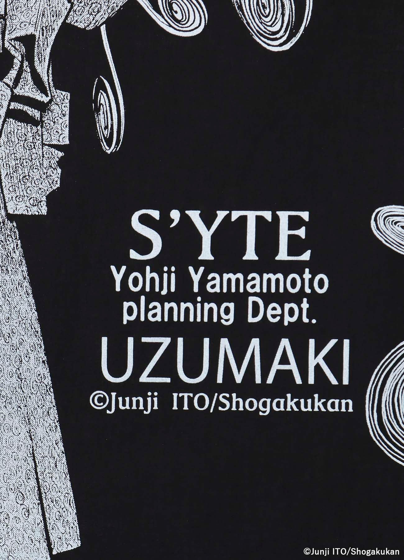 S'YTE × JUNJI ITO -UZUMAKI- KIRIE WEARING YOHJI YAMAMOTO SCARF