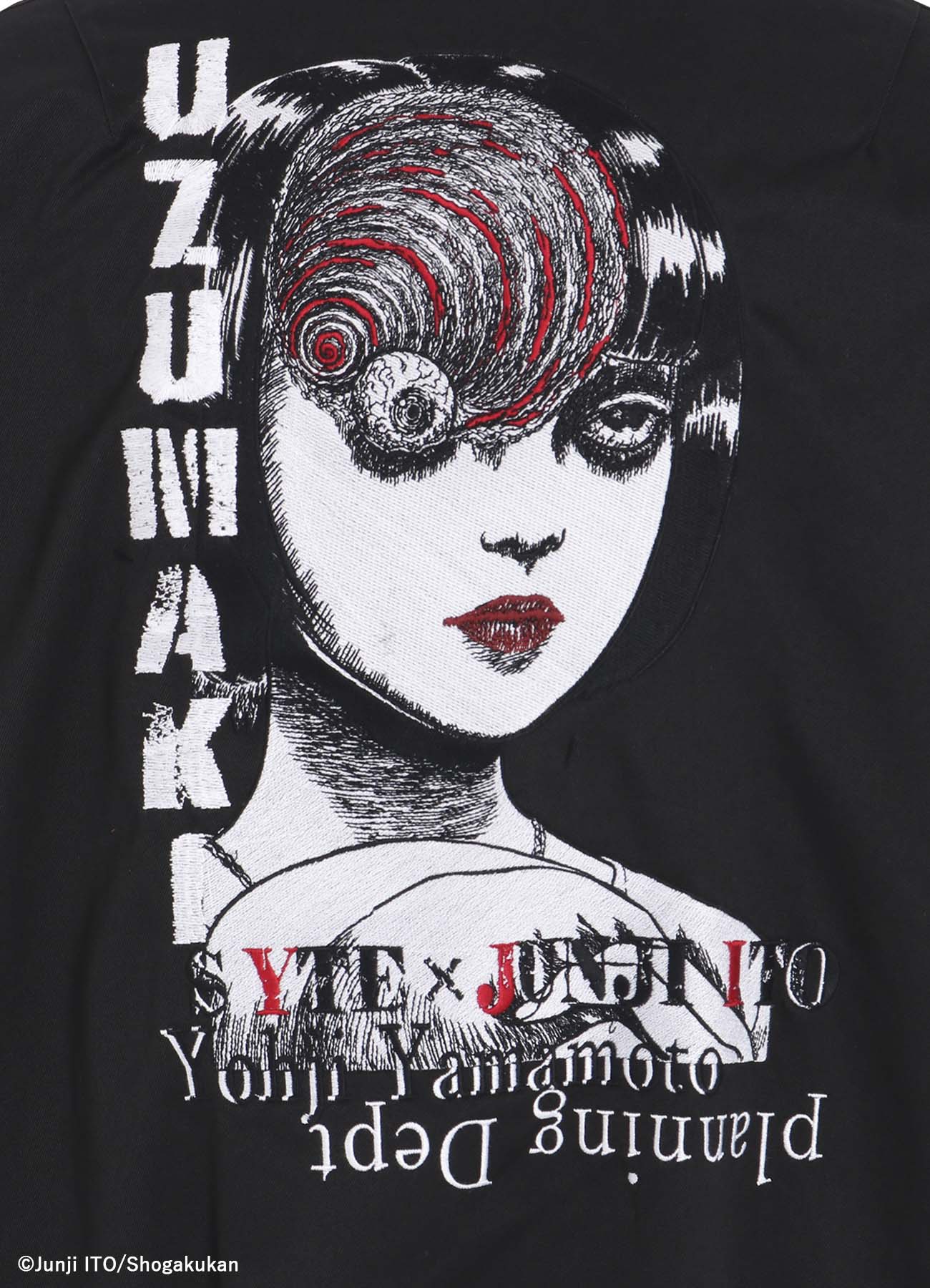 S'YTE × JUNJI ITO -UZUMAKI- AZAMI EMBROIDERY BOMBER JACKET