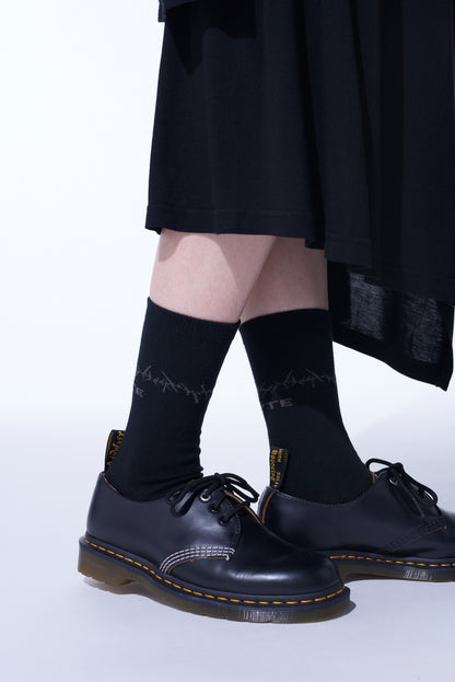 COTTON PLAIN STITCH THORNY PATTERN SOCKS