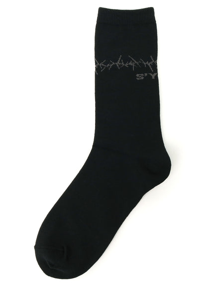 COTTON PLAIN STITCH THORNY PATTERN SOCKS