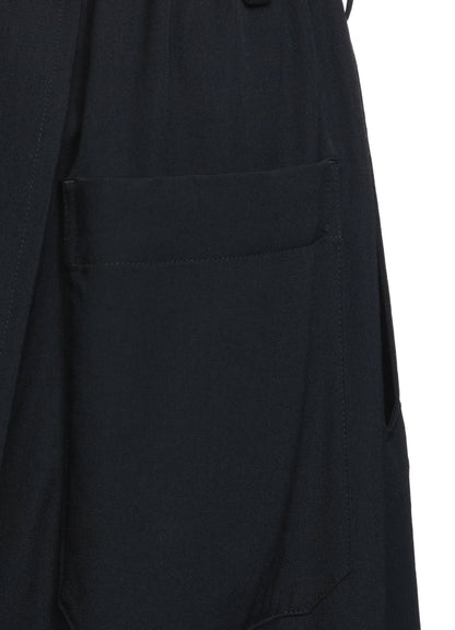 WASHER FINISHED WOOL GABARDINE LAYERED PANTS