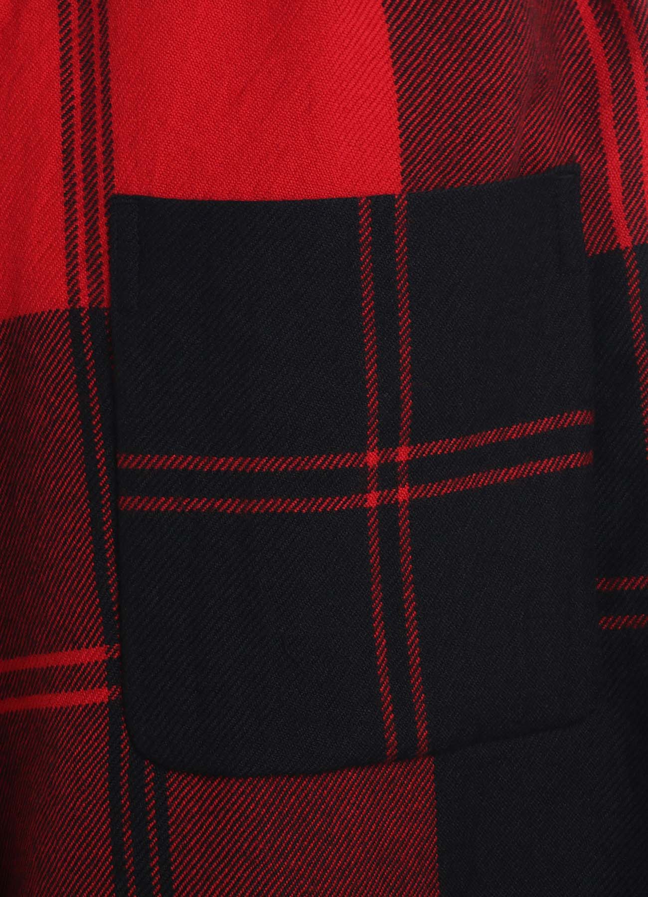 WOOL PLAID SAROUEL PANTS