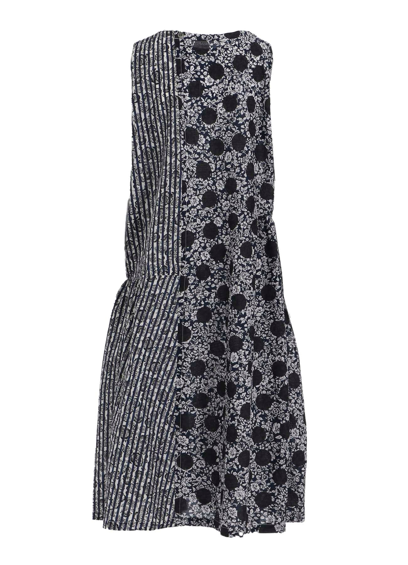 COTTON RIPPLE PRINT SWITCHING NO SLEEVE ONE PIECE