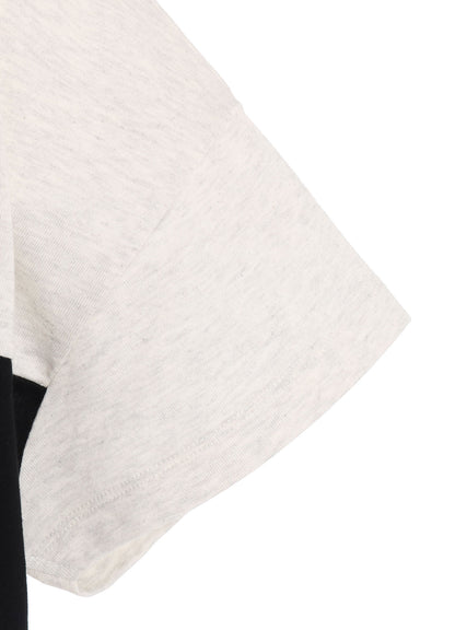 40/2 COTTON JERSEY SWITCHING PULLOVER