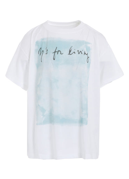 COTTON RAYON JERSEY FUZZY PRINT SHIRT