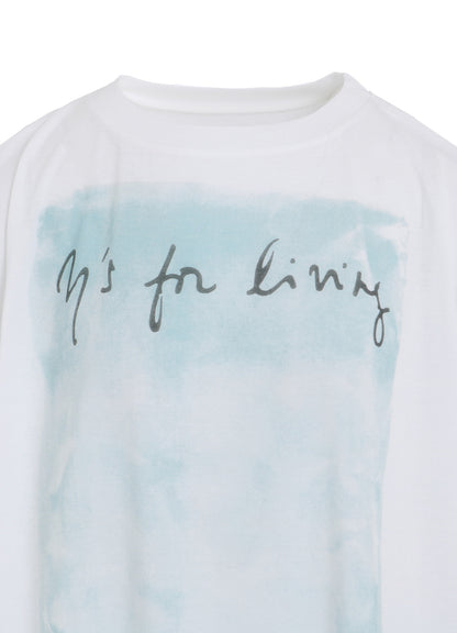 COTTON RAYON JERSEY FUZZY PRINT SHIRT