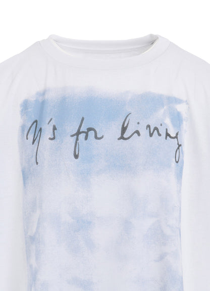 COTTON RAYON JERSEY FUZZY PRINT SHIRT