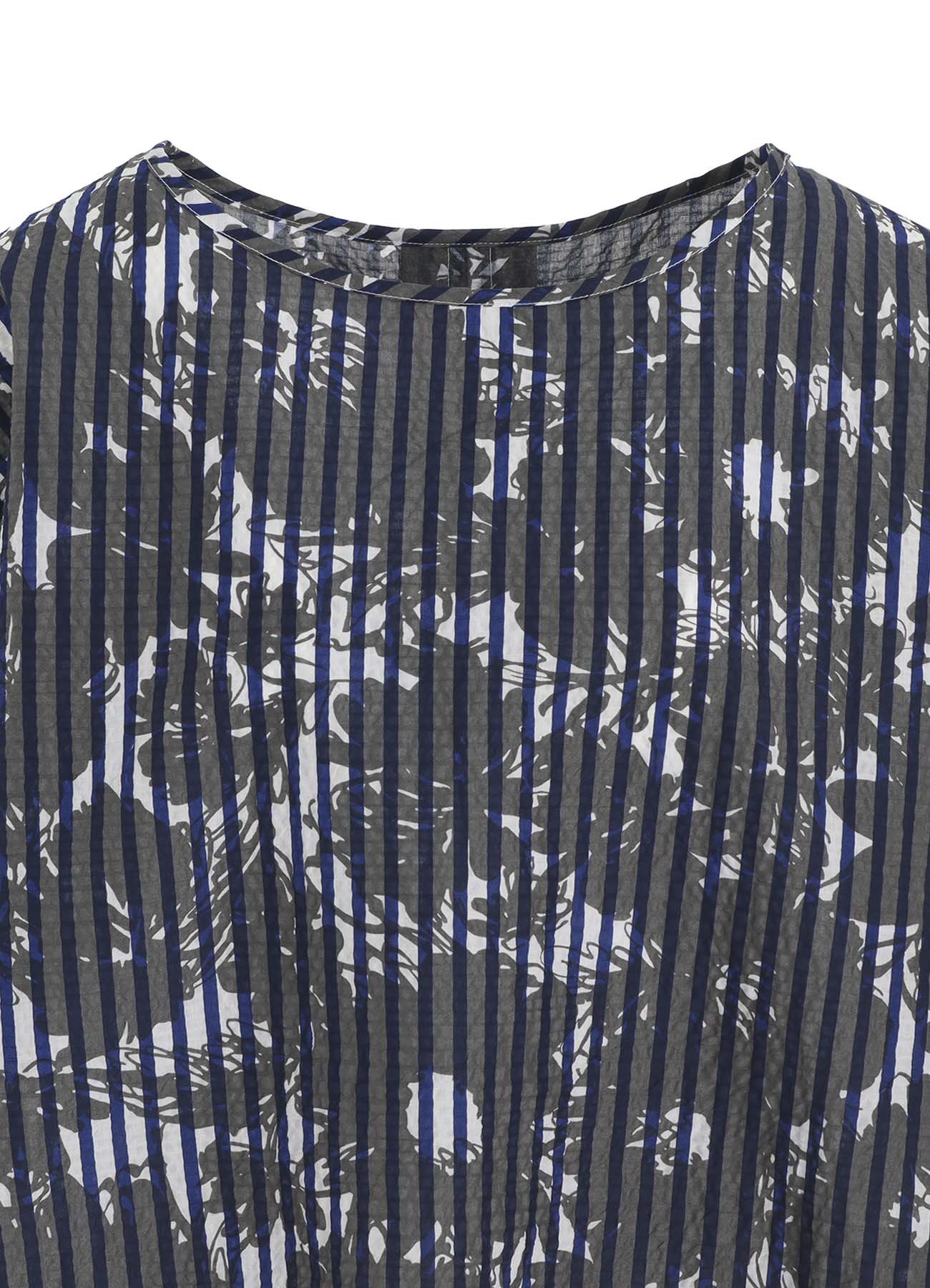 COTTON RIPPLE PRINT PULLOVER