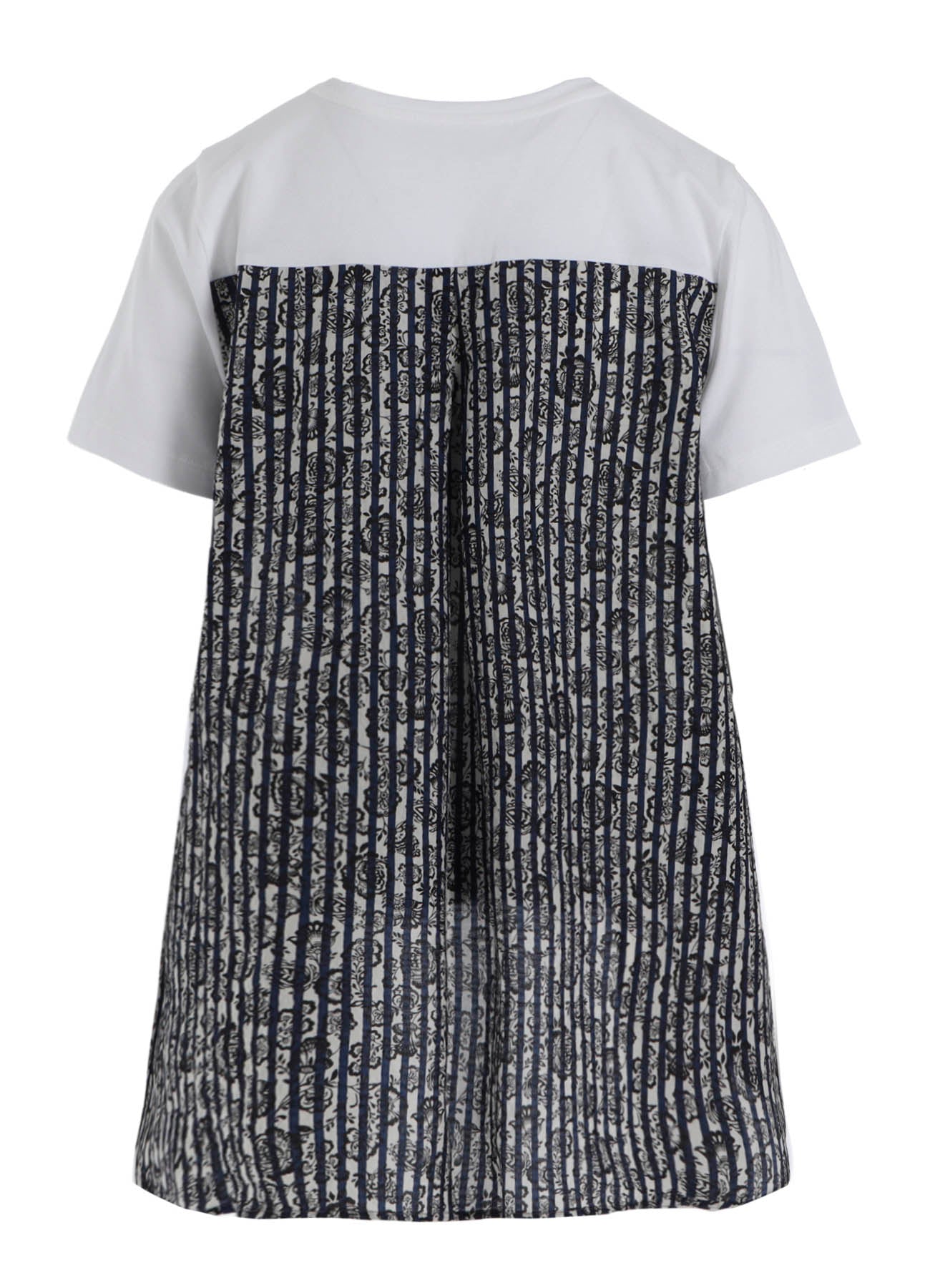 COTTON RIPPLE PRINT SWITCHING SHIRT