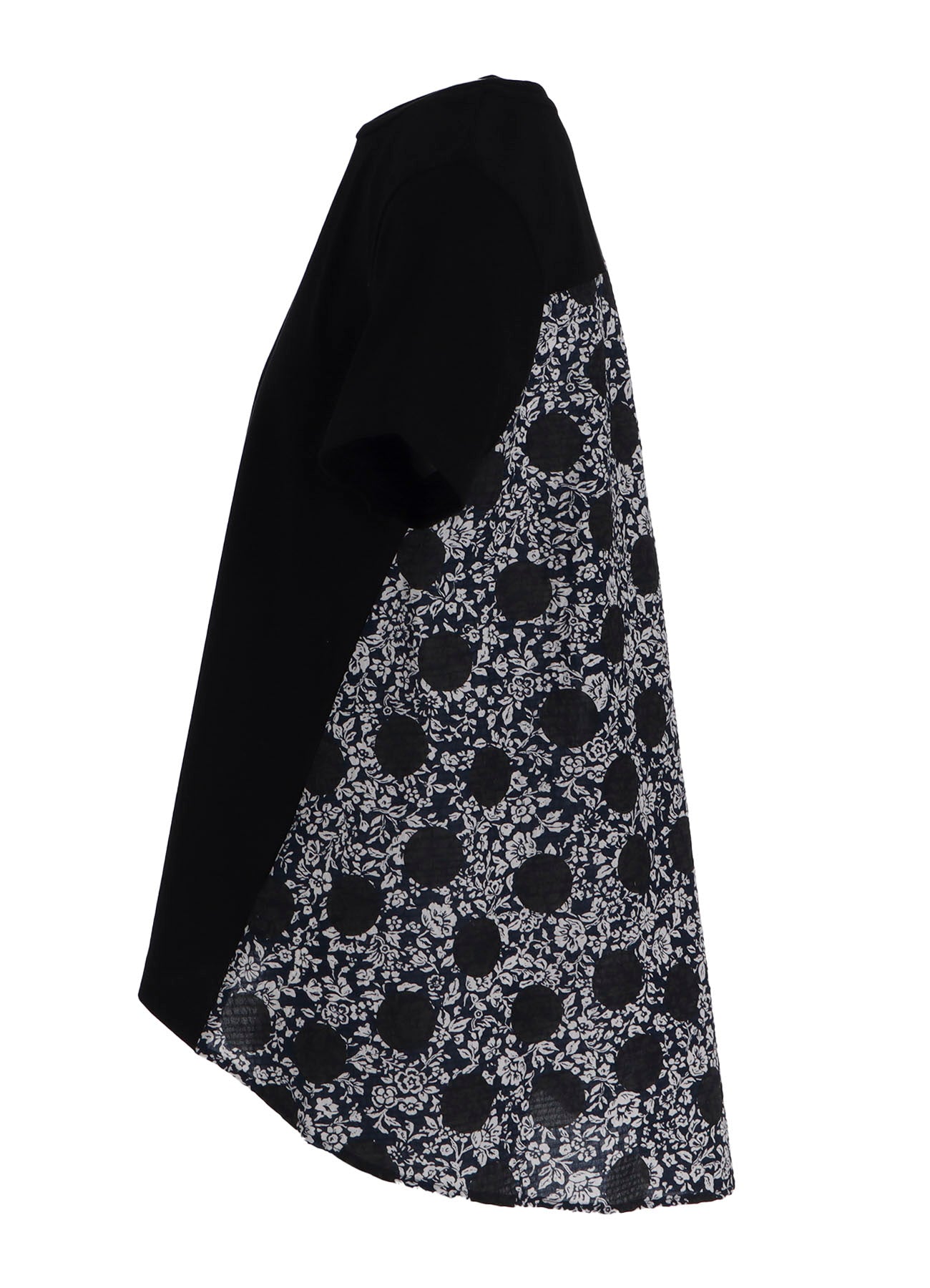 COTTON RIPPLE PRINT SWITCHING SHIRT