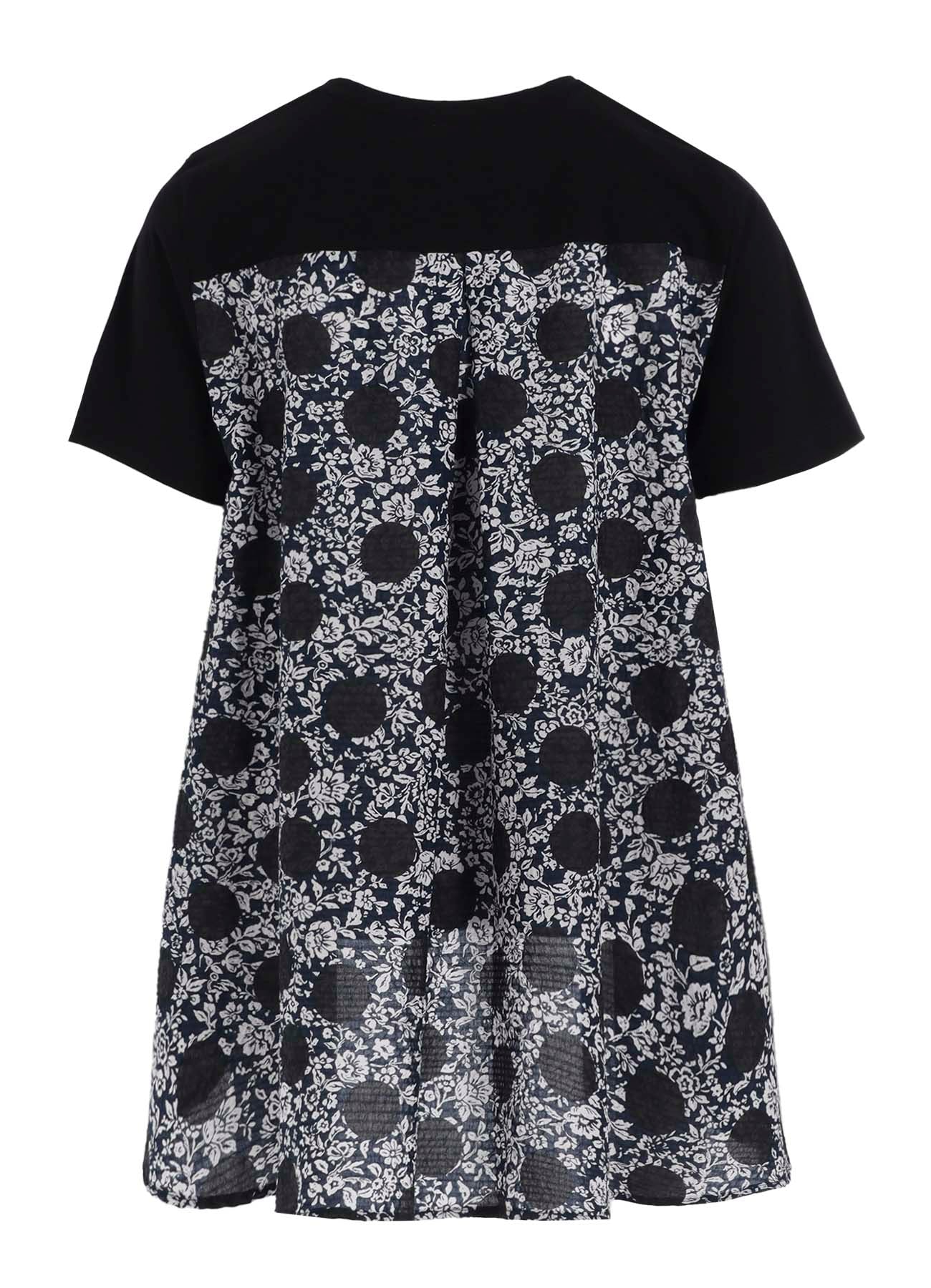 COTTON RIPPLE PRINT SWITCHING SHIRT