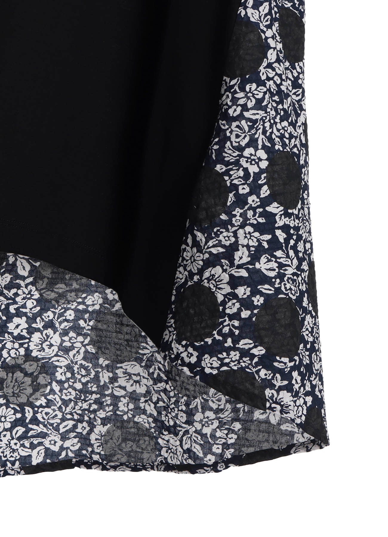 COTTON RIPPLE PRINT SWITCHING SHIRT