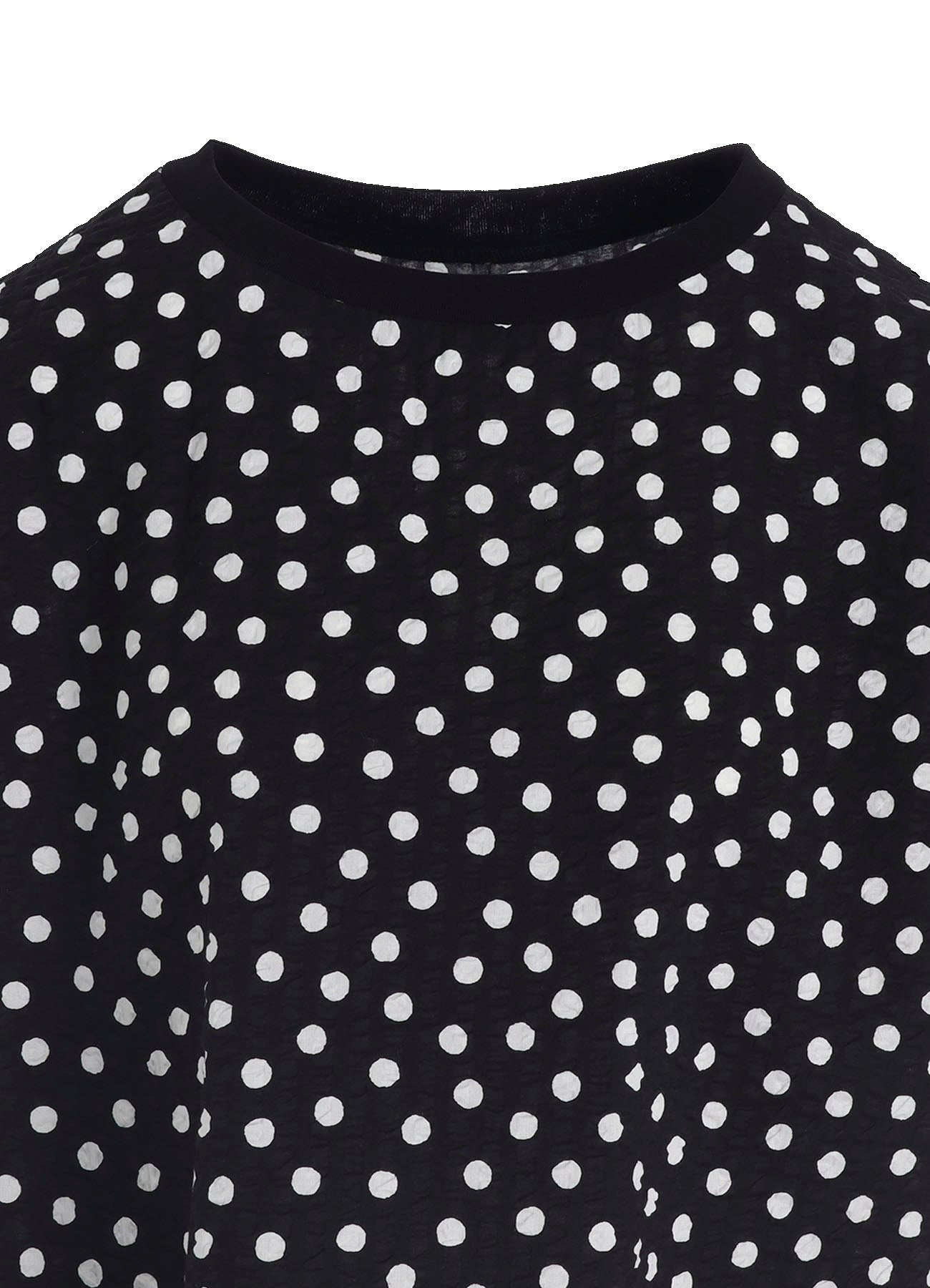 COTTON RIPPLE DOT PRINT PULLOVER
