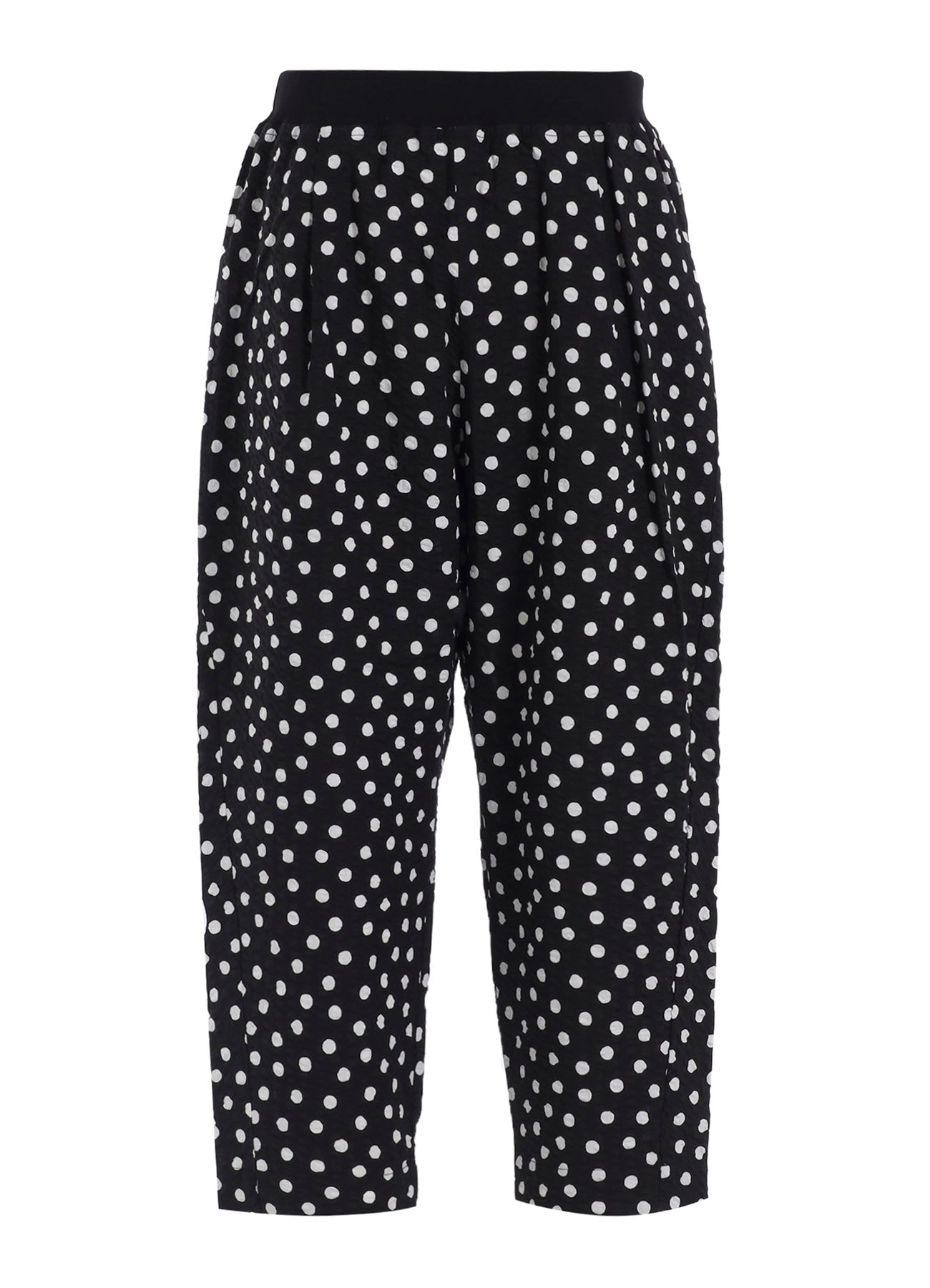 COTTON RIPPLE DOT PRINT 4/5 LENGTH PANTS