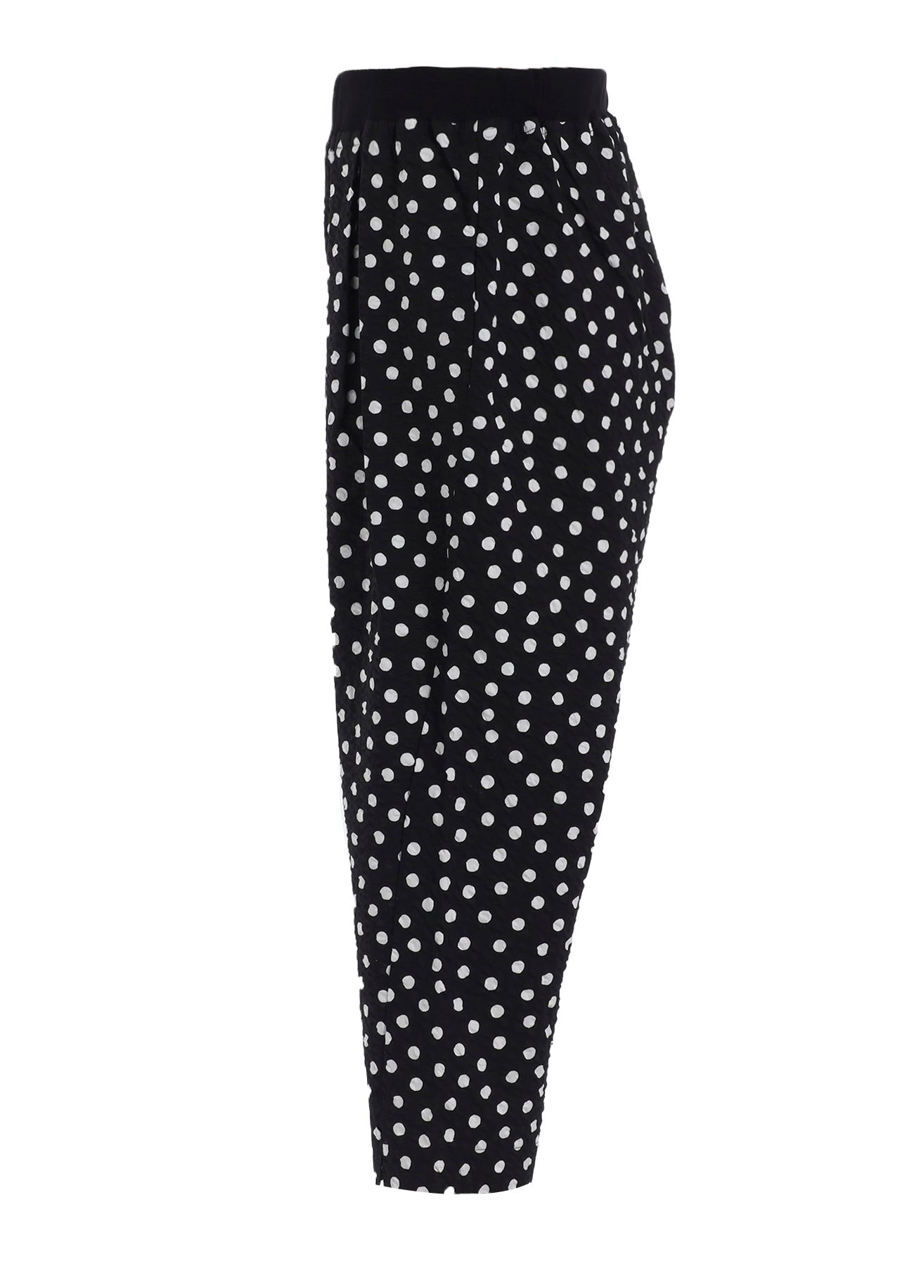 COTTON RIPPLE DOT PRINT 4/5 LENGTH PANTS