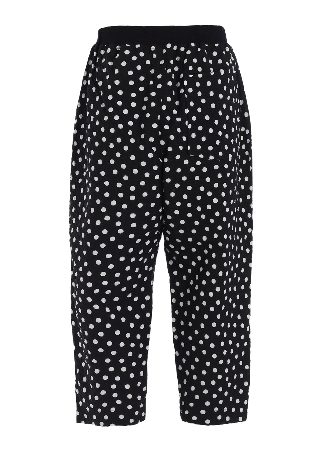 COTTON RIPPLE DOT PRINT 4/5 LENGTH PANTS