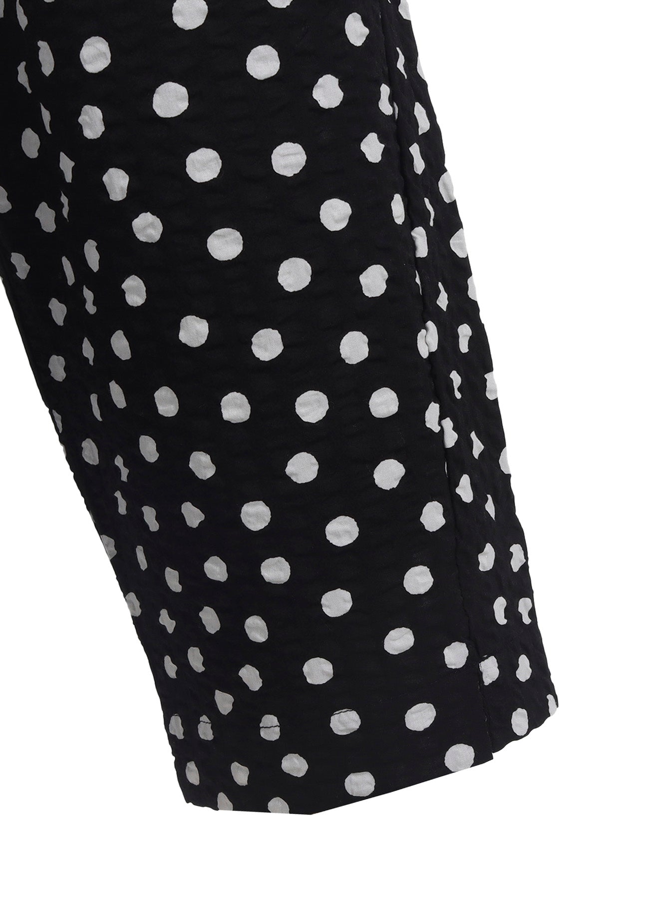 COTTON RIPPLE DOT PRINT 4/5 LENGTH PANTS