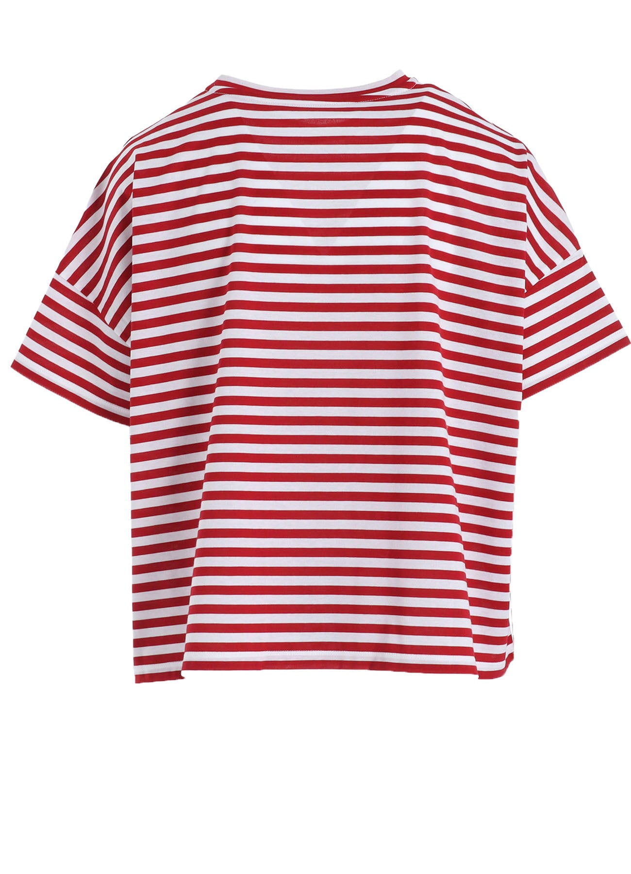 60/2 COTTON JERSEY BORDER HEART PRINT WIDE SHORT SHIRT