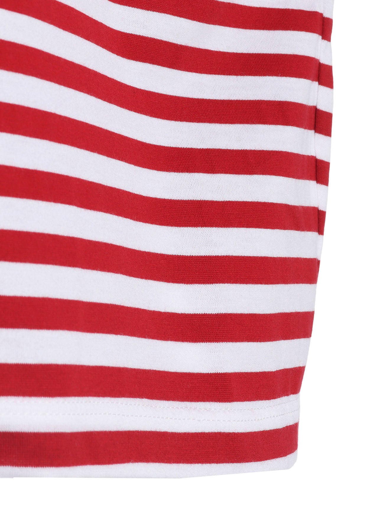 60/2 COTTON JERSEY BORDER HEART PRINT WIDE SHORT SHIRT