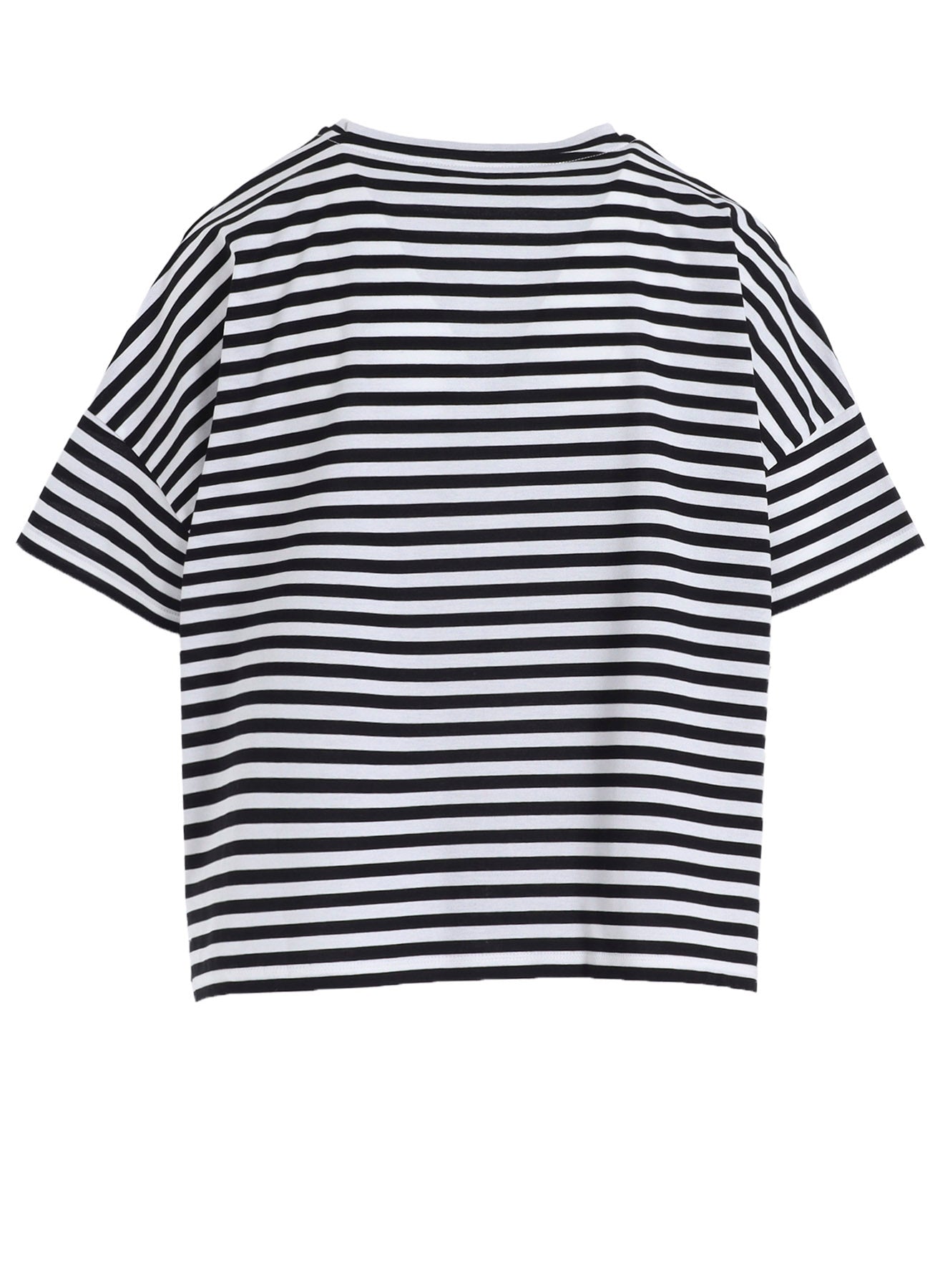 60/2 COTTON JERSEY BORDER HEART PRINT WIDE SHORT SHIRT