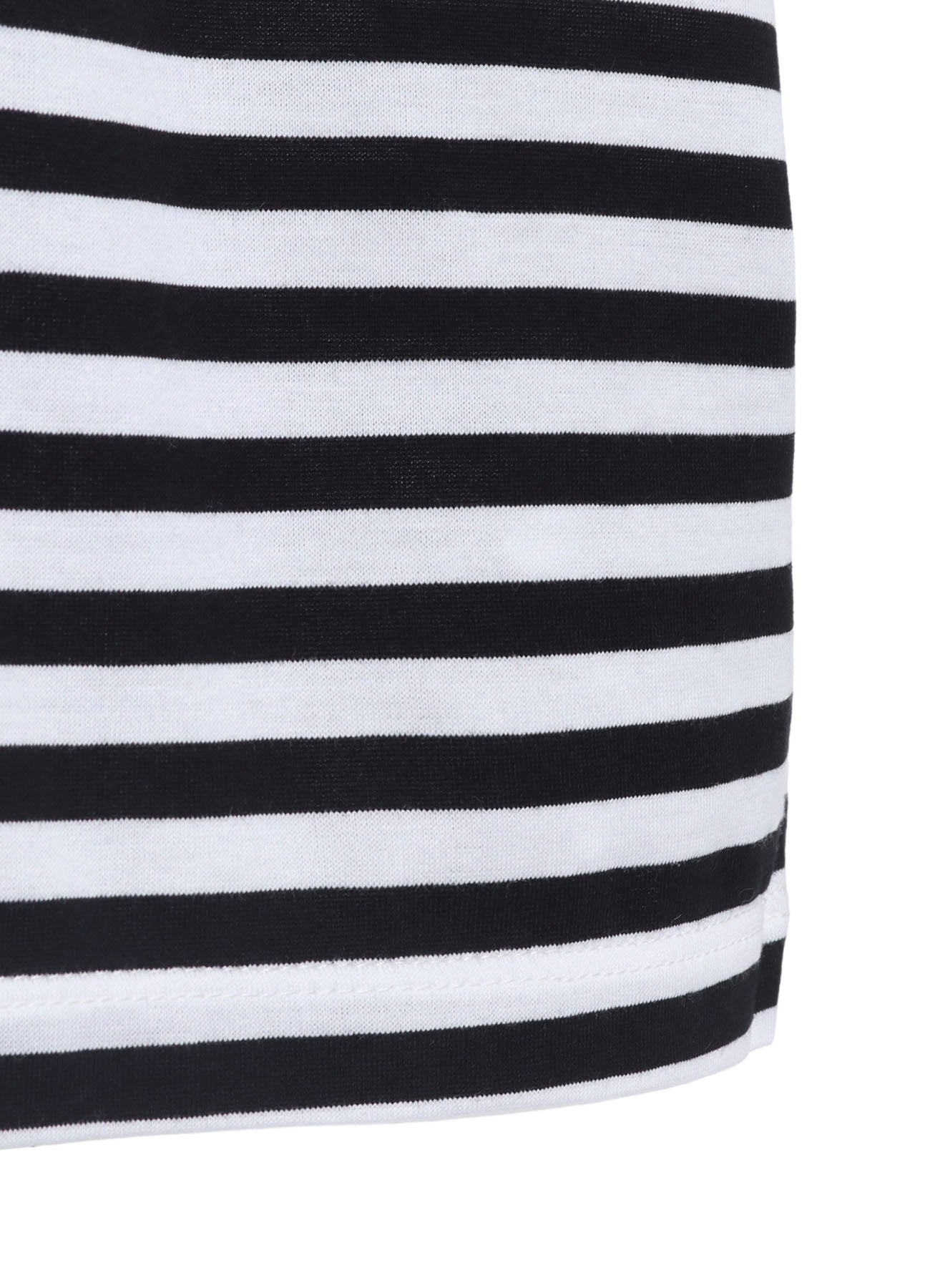 60/2 COTTON JERSEY BORDER HEART PRINT WIDE SHORT SHIRT