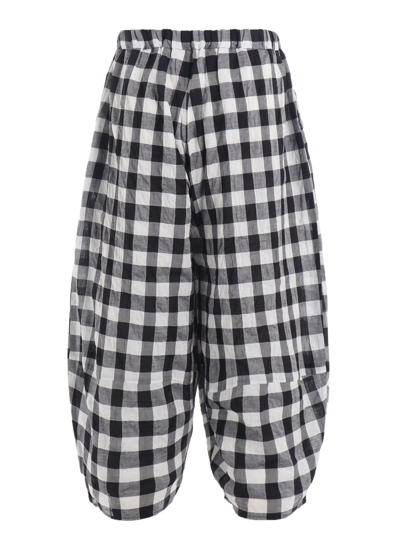 SHIRRING PLAID PANTS