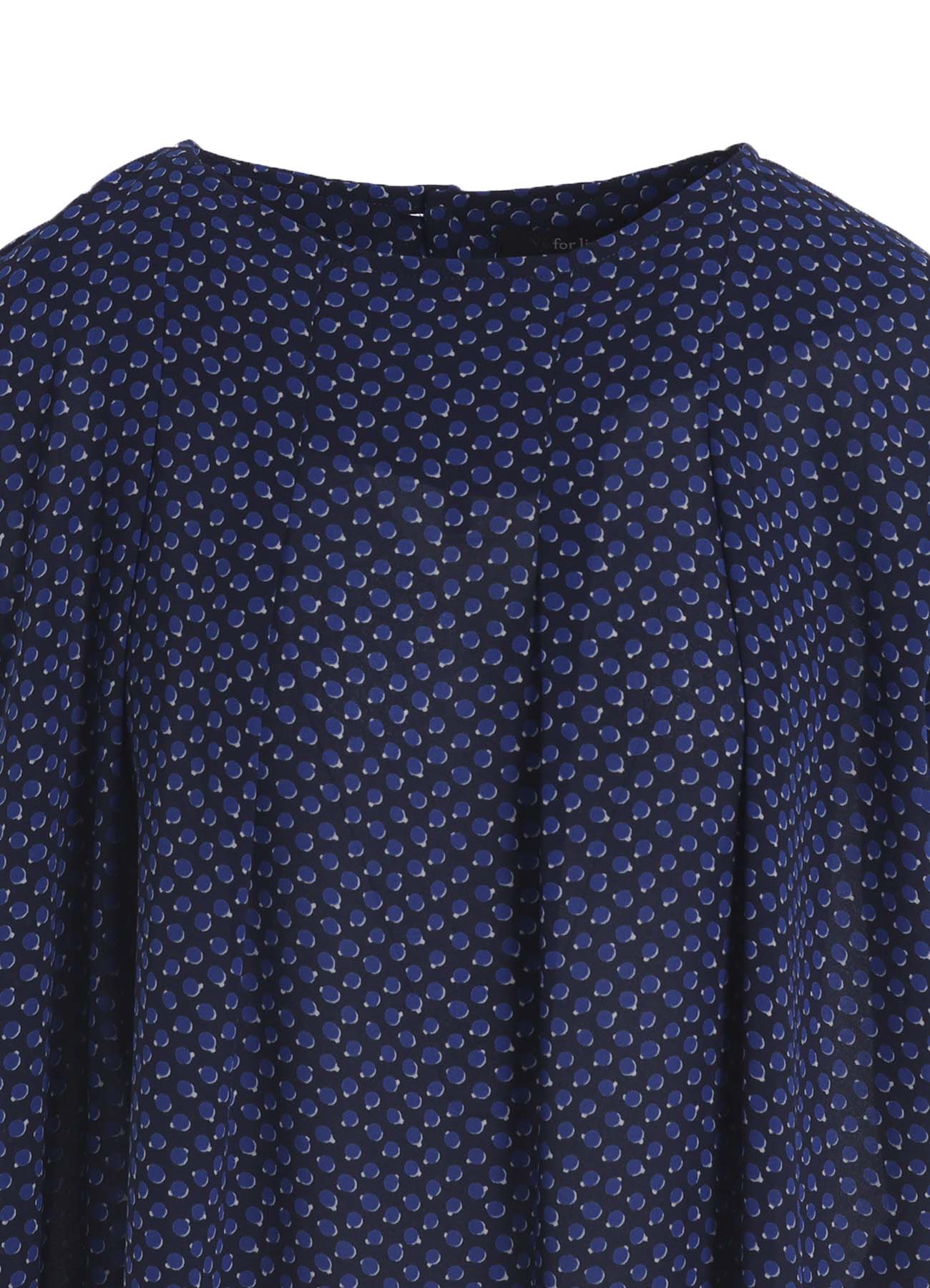 POLYESTER GEORGETTE PRINT FRENCH SLEEVE ONE PIECE