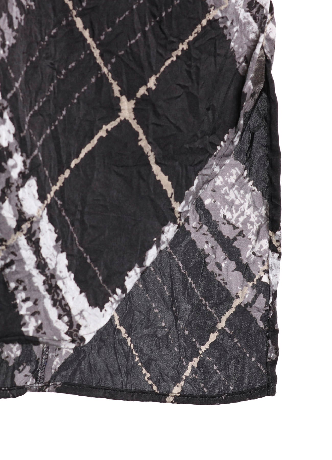 WASHER BIAS PLAID PRINT LONG SHIRT