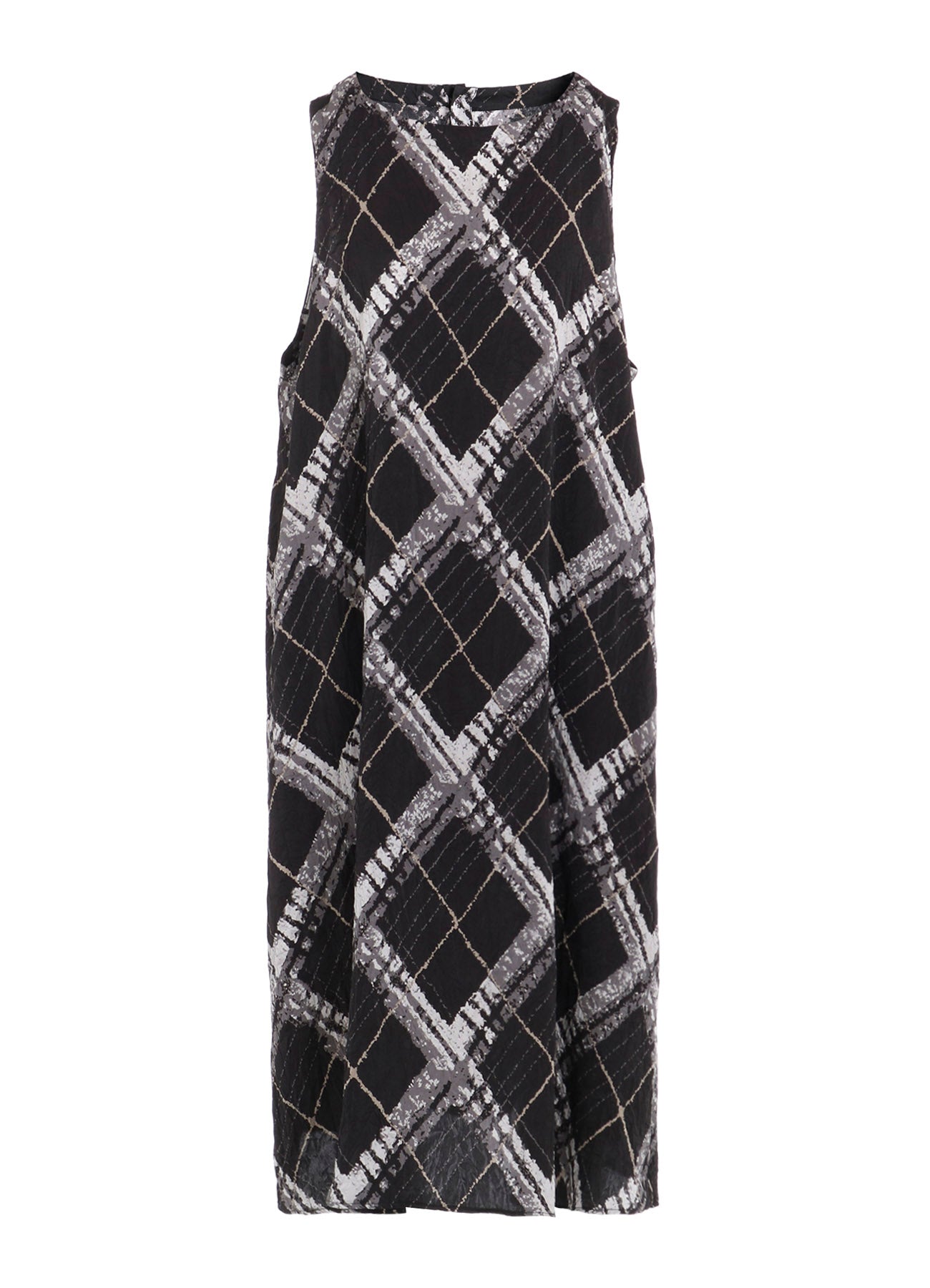WASHER BIAS PLAID PRINT JUMPER DRESS